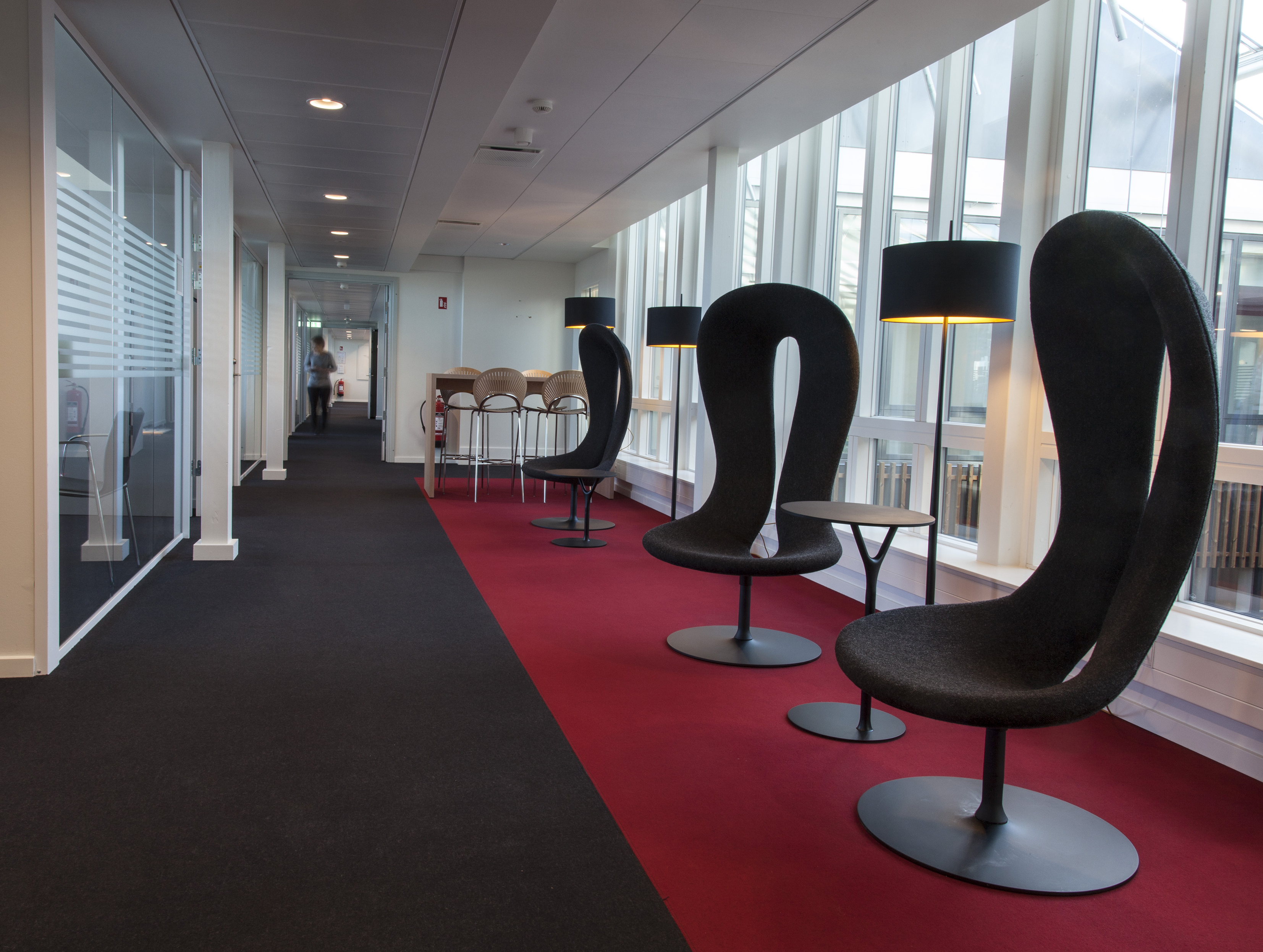 Fraster Filt på gulv på direktionsgangen